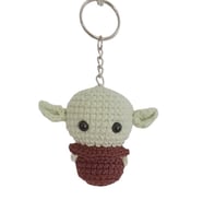 Maskot Baby Yoda Amigurumi Organik Çanta Süsü Anahtarlık Oyuncak