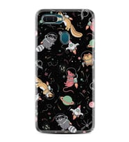 Oppo A5S A15 A16 A54 A55 A73 A74 Kılıf Desemli Silikon Planet Animals 1771
