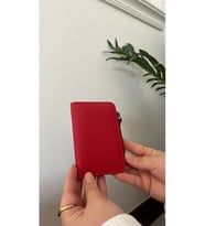 Unısex Hakiki Deri Cüzdan & Kartlık 3704 (Kırmızı)