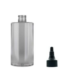 250ml şeffaf plastik asansör kapaklı şişe, 24 adet, serum şişesi, tonik şişesi, asansör kapaklı şişe, sos şişesi, medikal şişe