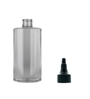 250ml şeffaf plastik asansör kapaklı şişe, 24 adet, serum şişesi, tonik şişesi, asansör kapaklı şişe, sos şişesi, medikal şişe