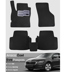 SKODA OCTAVİA NX (2020-2024) Uyumlu EVA Paspas Tam Set–Oto Paspas,Araca Özel,Kolay Montaj