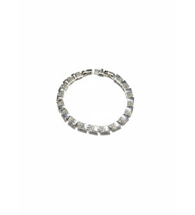 Rodyum Zirkon Taşlı Pirinç Cm Bileklik 17+2 Cm - Kbl0433