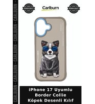 iPhone 17 Uyumlu Border Collie Köpek Desenli Kılıf Modern Stil Nakış İşlemeli Günlük Kullanım