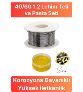A Kalite 40/60 1.2 Lehim Teli ve Pasta Seti Kolay Eriyen Tam İletken Elektronik Devre Sabitleme