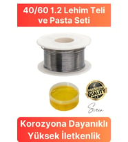 A Kalite 40/60 1.2 Lehim Teli ve Pasta Seti Kolay Eriyen Tam İletken Elektronik Devre Sabitleme