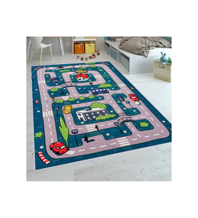 Rovigo Home Dijital Baskı Yıkanabilir Kaymaz Taban Çocuk Halısı RVG4105-SD778 (Lacivert)