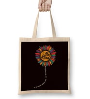 Be Kind Autism Awareness Flower Support Autistic Family Bez Çanta Uzun Saplı