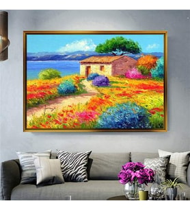 Altın Çerçeveli dekoratif tablo l64 (Gold)