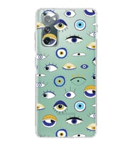 PrintiFy Samsung Galaxy S20 FE ile Uyumlu 1mm Slim Fit Nazar Boncuğu 2 Baskılı Şeffaf  Kılıf
