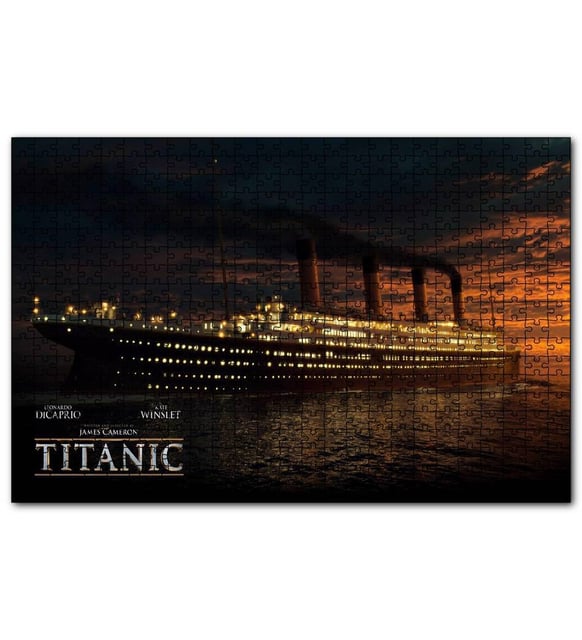 Cakapuzzle Titanic Film Afişi 120 Parça Puzzle Yapboz MDF (Ahşap)