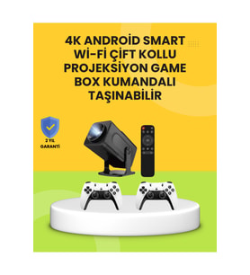 Mini Projektör HCS350pro, Android 11 İşletim Sistemli, Taşınabilir ve Yüksek Kaliteli