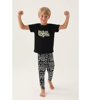 Roly Poly Goal Erkek Çocuk Rahat Kısa Kollu Paça Lastikli Pijama Takım