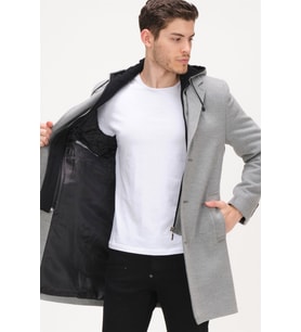 PLT8376 DEWBERRY ERKEK PALTO-GRİ