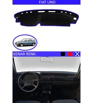 Fiat Uno Için Uygun Torpido Koruma Halısı Siyah Kenar Renk Mavi