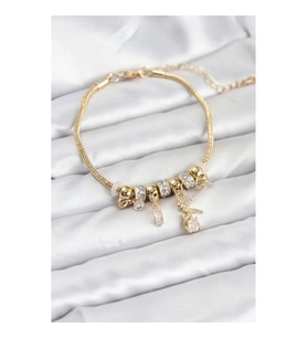 Mey İthalat® Pirinç Gold Renk Tinkerbell Charmlı Kadın Bileklik