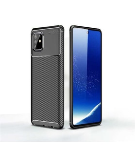 Samsung Galaxy Note 10 Lite (A81) Kılıf Esnek Soft Karbon Tasarım Legion Serisi (Siyah)