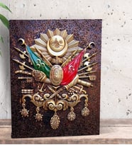 BK Gift Osmanlı Arması Tasarımlı Dekoratif Mini Kanvas Tablo 15x20cm-4