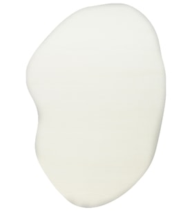 Daelo Beyaz Asimetrik Modern Düz Micro Polyester Salon Halısı