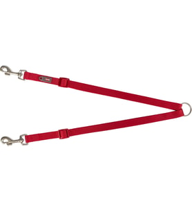 İki Köpek Gezdirme Tasması, XS-M:40-70cm, Kırmızı