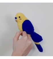 Amigurumi Örgü Oyuncak Muhabbet Kuşu Fenerbahçeliyim (Sarı-Lacivert)