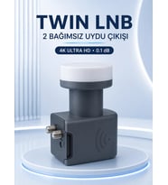 Ku Band Twin Lnb Çift Çıkış 4k Ultra Hd Destekli 0.1 Db Uydu Anten Lnb