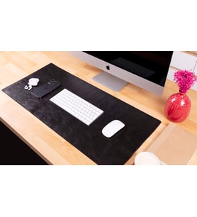 Deri Masa Matı 80*37cm RST1 Siyah (Gri)