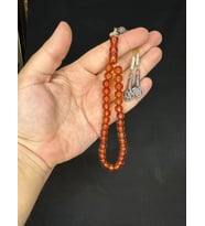 TOZ KEHRİBAR TESBİH BAL RENKLİ KÜRE KESİM 9 MM T-590 (Çok Renkli)