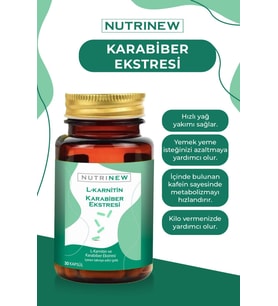 Nutrinew Vitamins Karabiber Extreli L-Karnitin 30 Kapsül