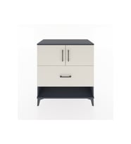 Hyperion Şifonyer 2 Raflı Tek Çekmeceli 2 Kapaklı 88x44x96 Antrasit-Aytaşı