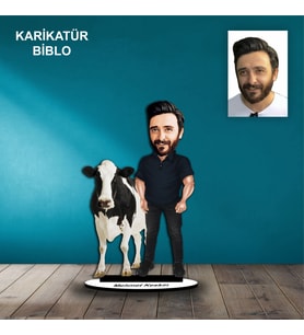 KİŞİYE ÖZEL ERKEK ÇİFÇİ TASARIMLI KARİKATÜR BİBLO B67