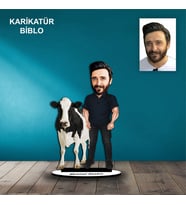 KİŞİYE ÖZEL ERKEK ÇİFÇİ TASARIMLI KARİKATÜR BİBLO B67