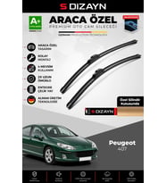 S-Dizayn Peugeot 407 Ön Cam Silecek Seti 2004-2011 Premium Araca Özel 70-70 Cm A+ Kalite