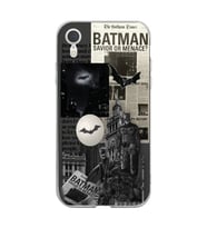 Iphone XR Uyumlu Batman Kolaj Tasarımlı Şeffaf Telefon Kılıfı