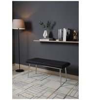 Metal ayaklı krom siyah modern bench, şık ve kullanışlı tasarım