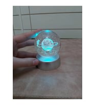 3d Satürn Kız Kristal Işıklı Cam Küre