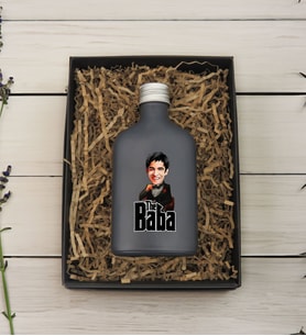 BK Gift Hediye Kutulu Kişiye Özel The Baba Karikatürlü Antrasit Tasarım Cam Şişede 200 ml Kolonya-5, Babaya Hediye, Babalar Günü Hediyeleri, Hediyelik Baskılı Kolonya