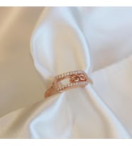 Sonsuzluk Modeli Zirkon Taşlı Rose Gold Kaplama Gümüş Yüzük