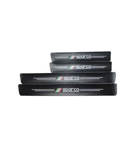 Sparco Logolu Karbon Kapı Eşiği Koruyucu Bant Folyo 4'lü Set