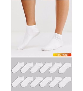 Erkek Pamuklu Premium Spor Çorap 12 Li Paket