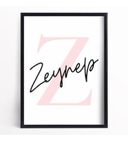 İsme Özel Hediyelik Duvar Posteri Çerçevesiz