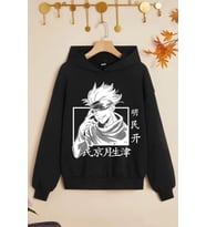 Çocuk Jujutsu Kaisen Baskılı Sweatshirt (Siyah)