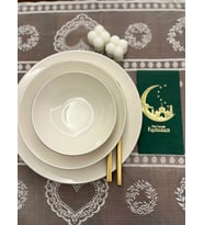 Gold Yaldızlı Yeşil Hoşgeldin Ramazan Yeni Ay Desenli Garson Peçete 16 lı