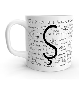 Ş Harfi Matematik Formül Tasarım Harfli Kupa Bardak