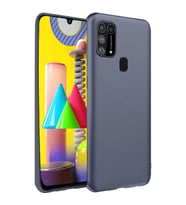 Samsung Galaxy M31 Kılıf Nano İçi Kadife Silikon - Gri