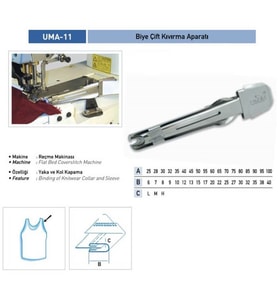 Reçme Bant Çift Kıvırma Apara 25x6mm / UMA-11