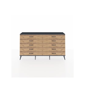 Arges Konsol 10 Çekmeceli  176x30x99 Aytaşı-Antrasit/Çam