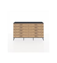 Arges Konsol 10 Çekmeceli  176x30x99 Aytaşı-Antrasit/Çam