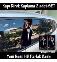 mustafa kemal ata folyo - 2kapı için 2adet sticker kaplama - tuning modifiye