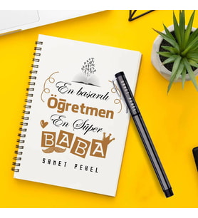 Öğretmen Babaya Hediye Defter ve Kalem